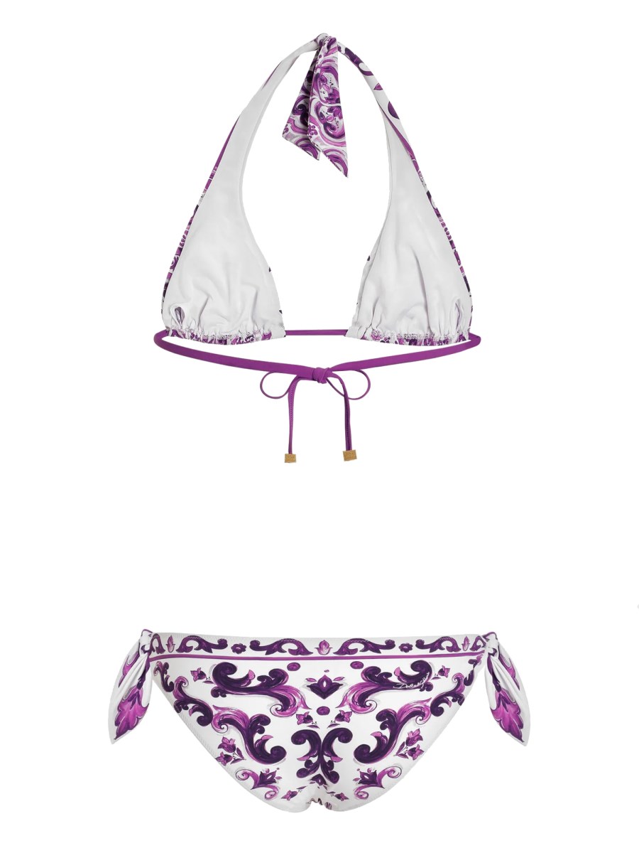 COSTUME BIKINI TRIANGOLO IMBOTTITO STAMPA MAIOLICA