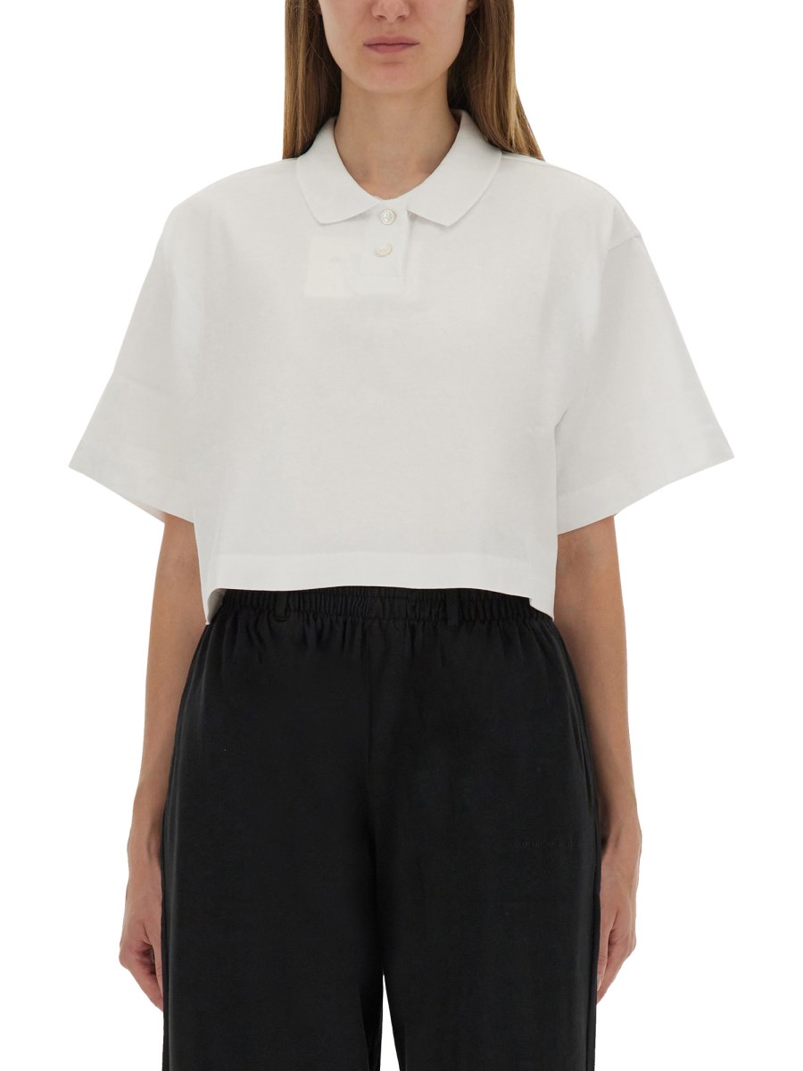 POLO CROPPED IN JERSEY