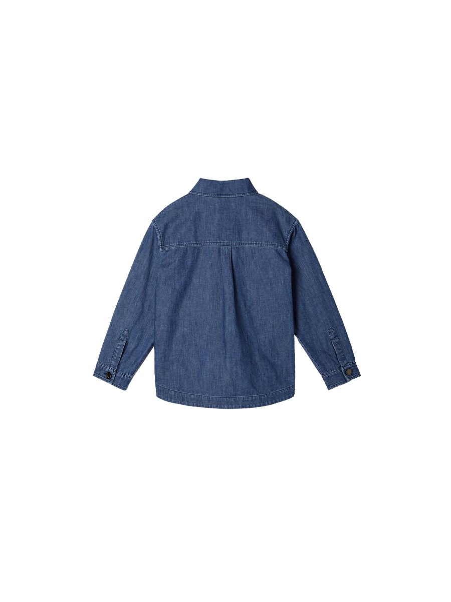 CAMICIA DENIM CON LOGO
