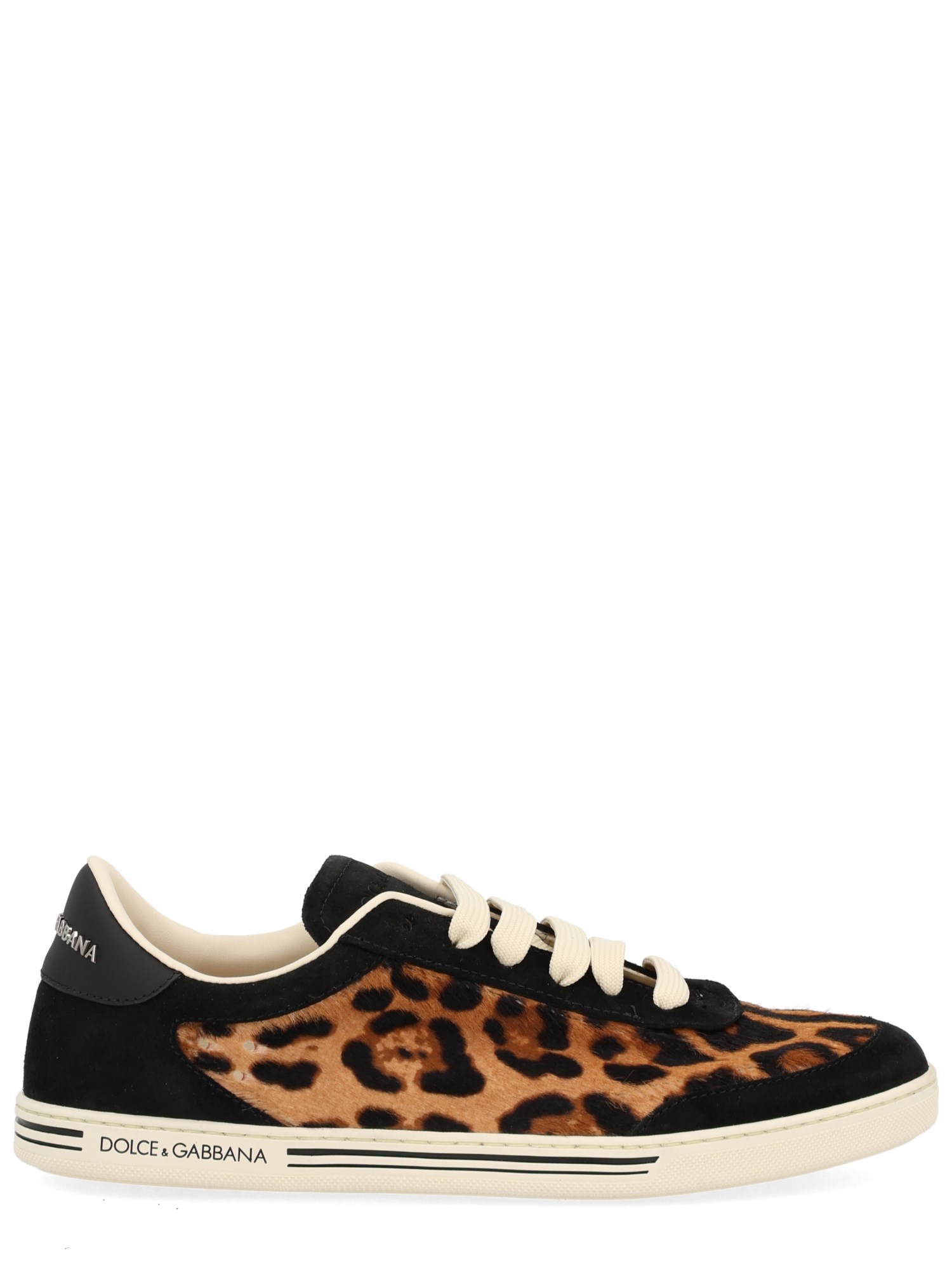 Dolce & Gabbana Printed Calf Hair Saint Tropez Light Sneakers In Animal Print