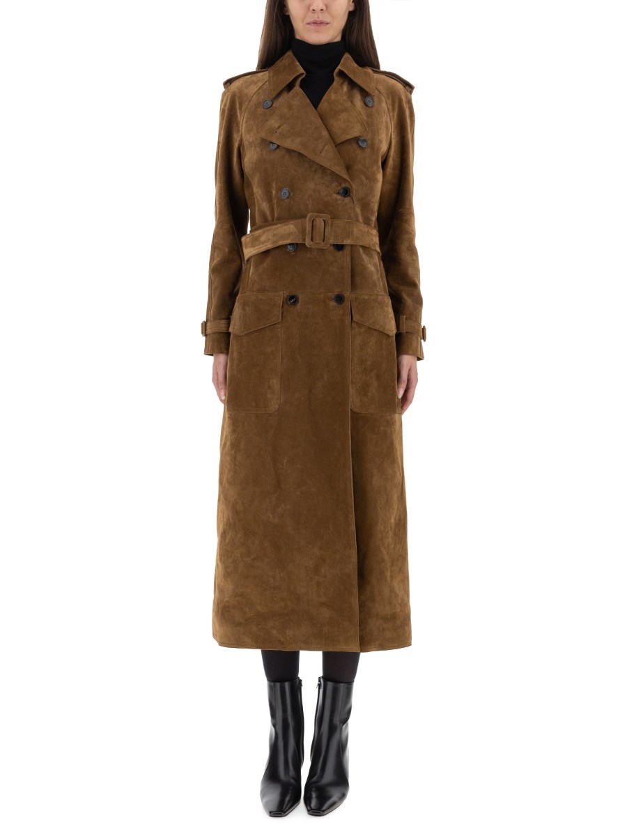 TRENCH IN SUEDE