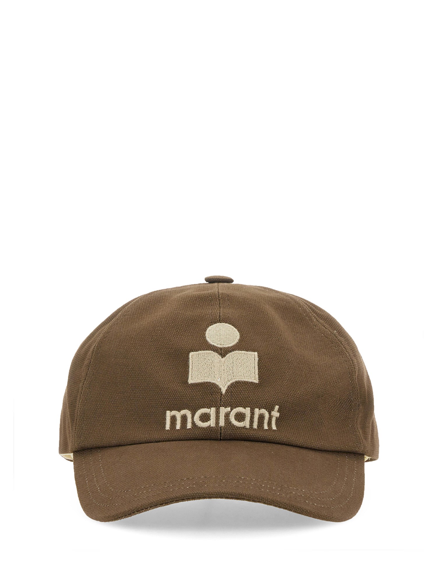 Isabel Marant Logo Embroidered Baseball Cap In Brown