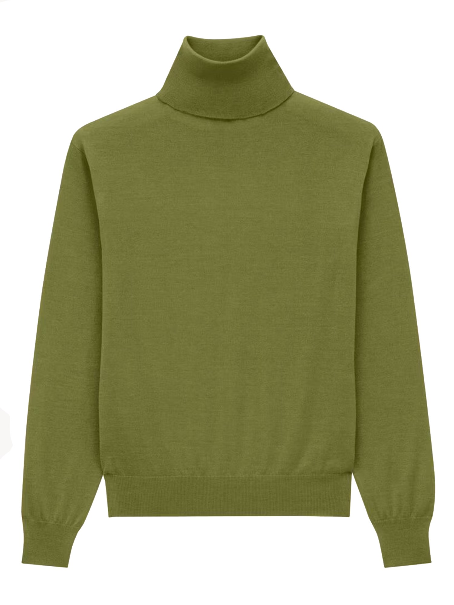 Saint Laurent Cashmere, Wool And Silk Turtleneck Pullover In Green