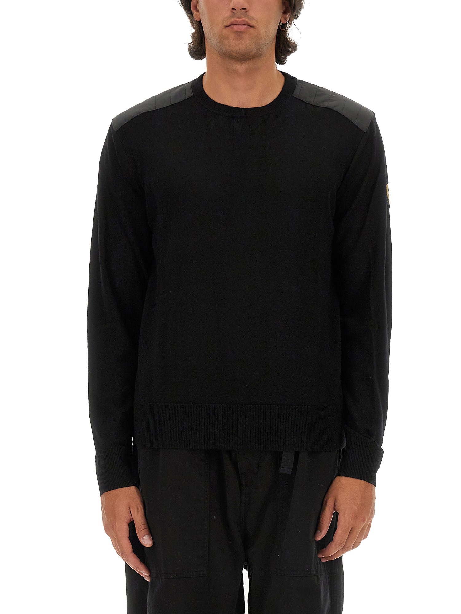 Belstaff Navy Submarine Sweater In Black