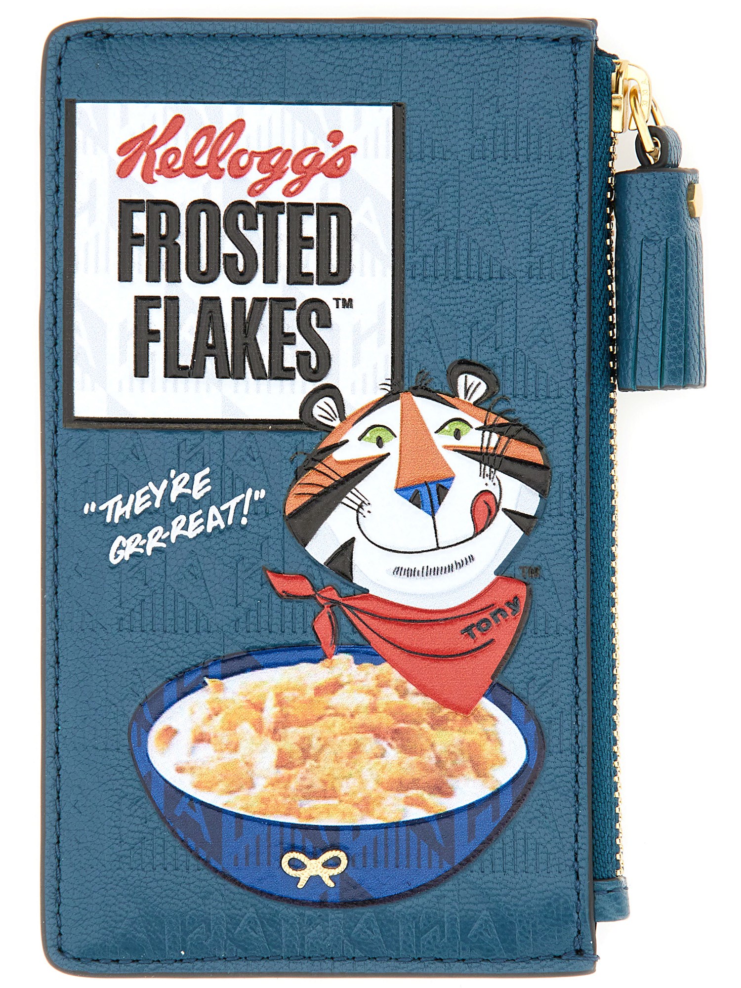 Anya Hindmarch "frosted Flakes" Wallet In Blue