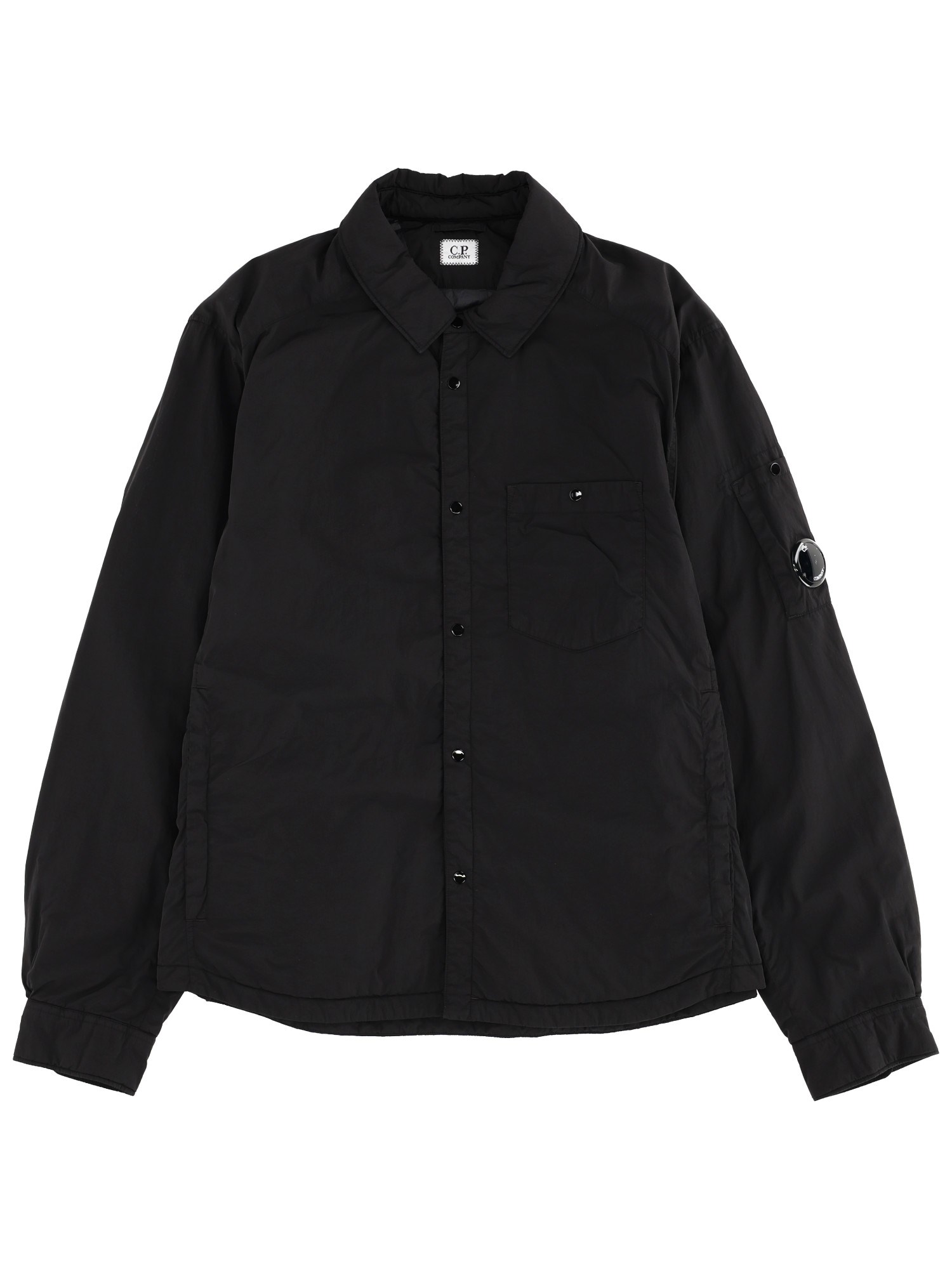 C.p. Company C. P. Company "felt Lens" Overshirt In Black