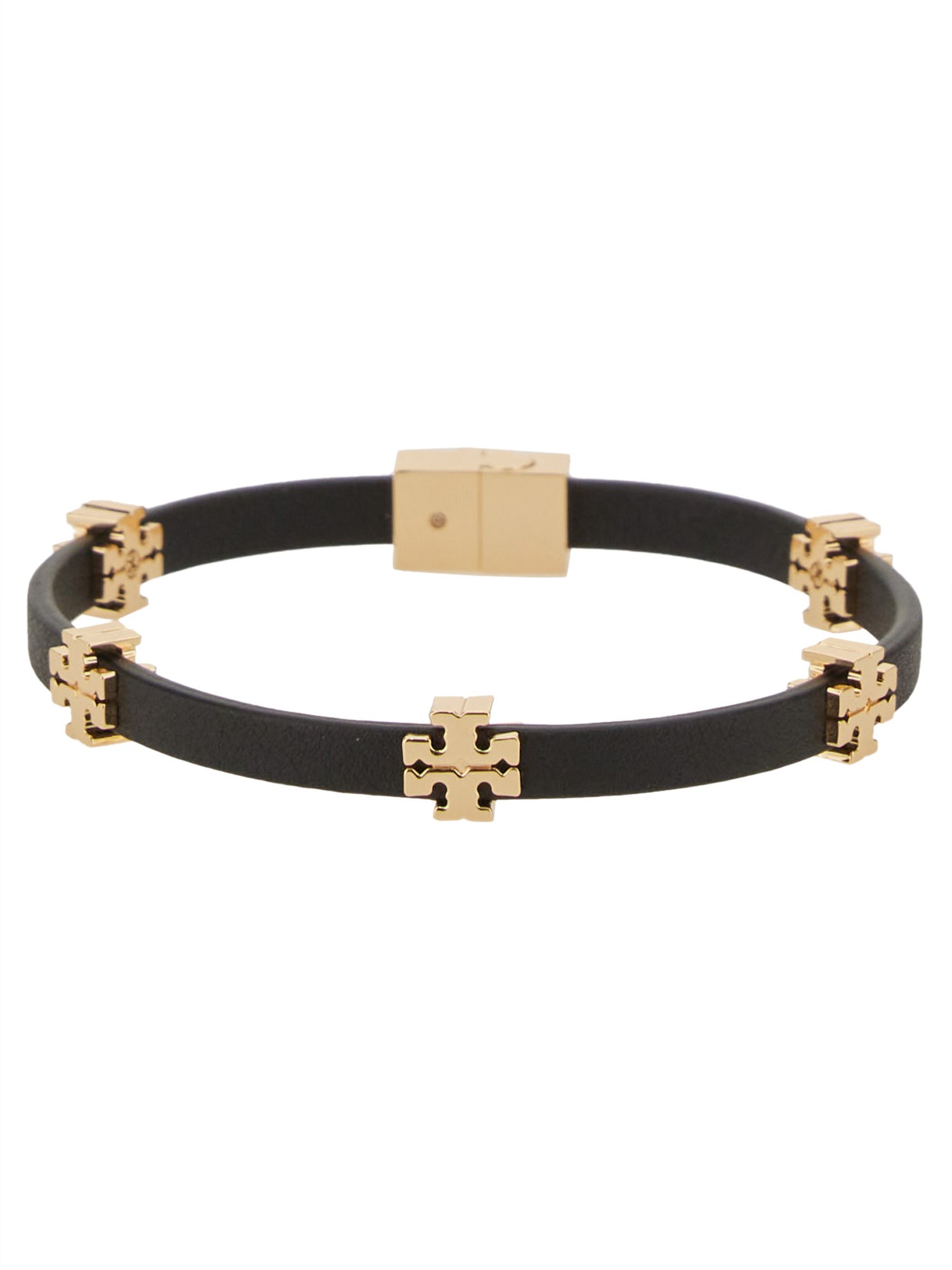Tory Burch "eleanor" Organic Bracelet In Black