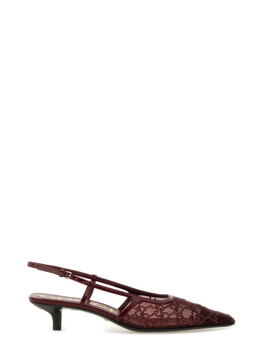 DÉCOLLETÉ SLINGBACK CON CRISTALLI GG