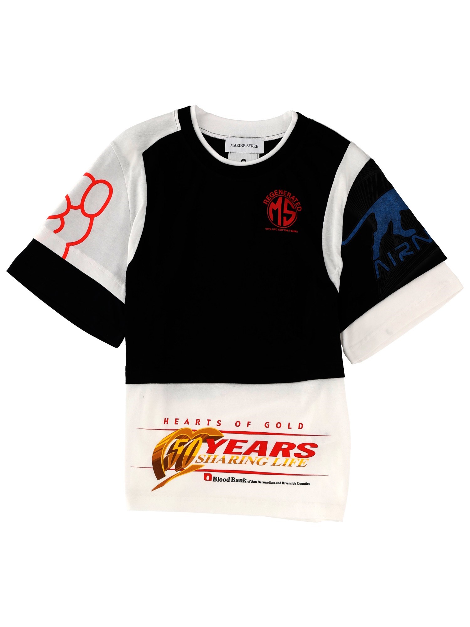 Marine Serre Regenerated Graphic T-shirt In Black