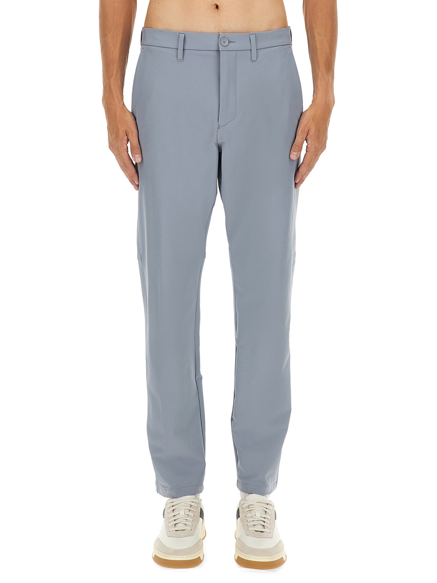 Hugo Boss Tailored Trousers With Side And Back Pockets In Gray