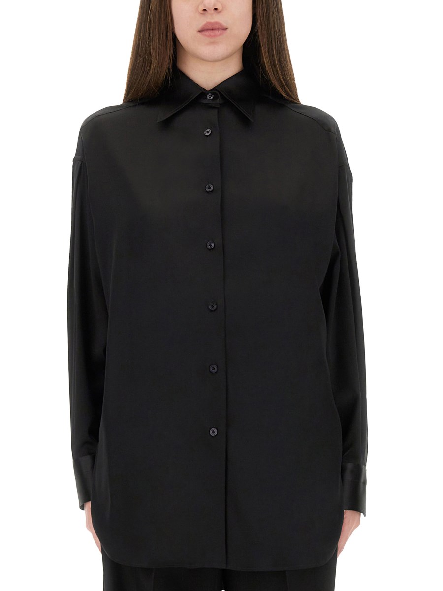 CAMICIA IN RASO DI SETA STRETCH 