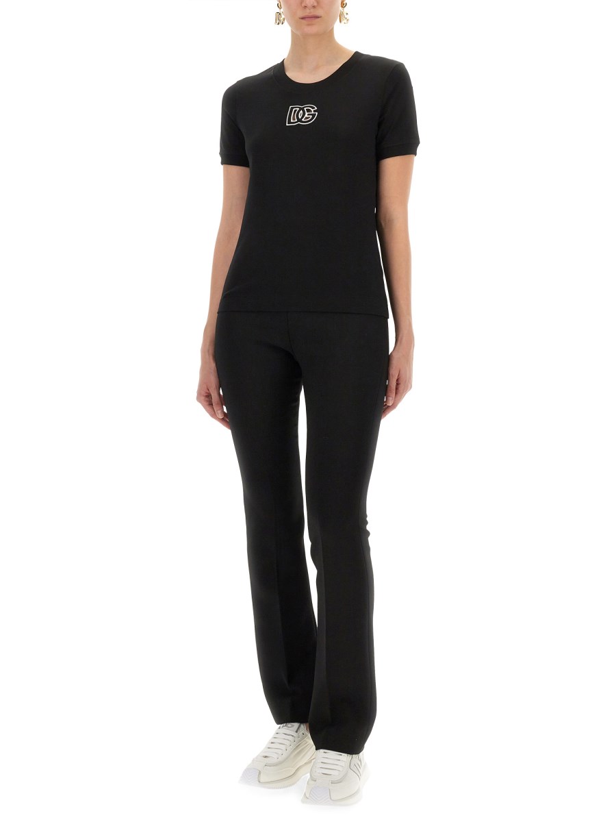 T-SHIRT IN JERSEY CON RICAMO LOGO DG