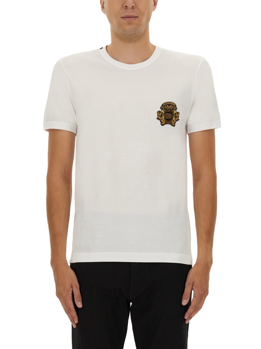 T-SHIRT CON RICAMO BEE AND CROWN