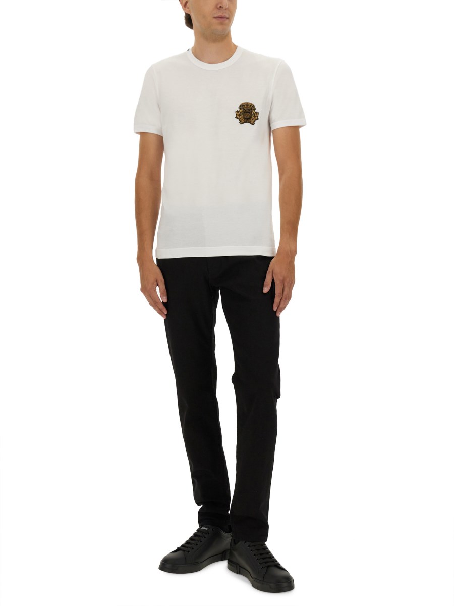 T-SHIRT CON RICAMO BEE AND CROWN