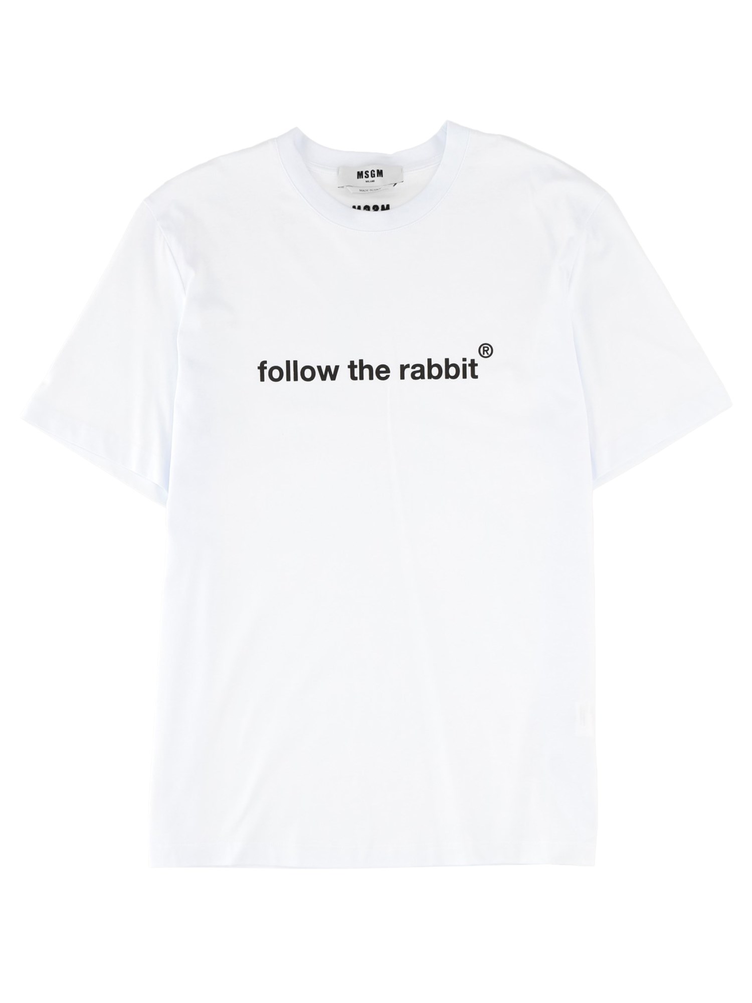 Msgm Follow The Rabbit T-shirt In White