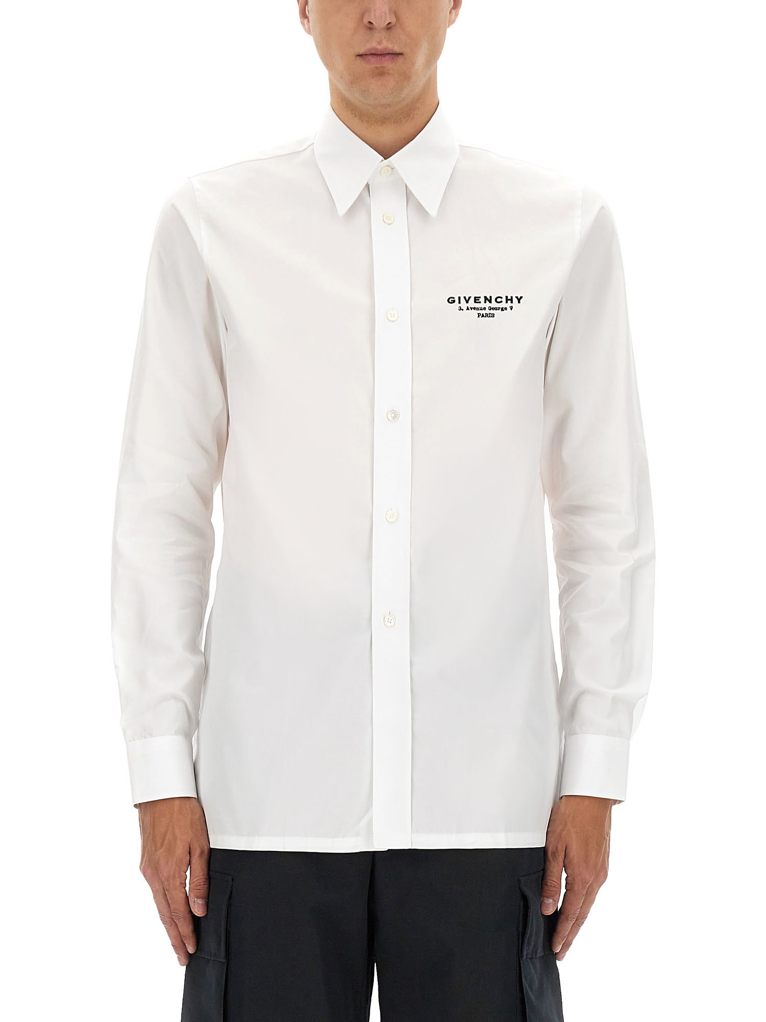 Givenchy Classic Fit Cotton Shirt In White