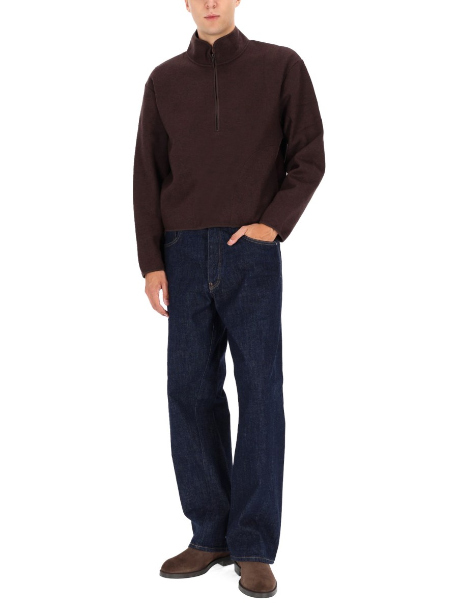 FELPA CON ZIP A METÀ