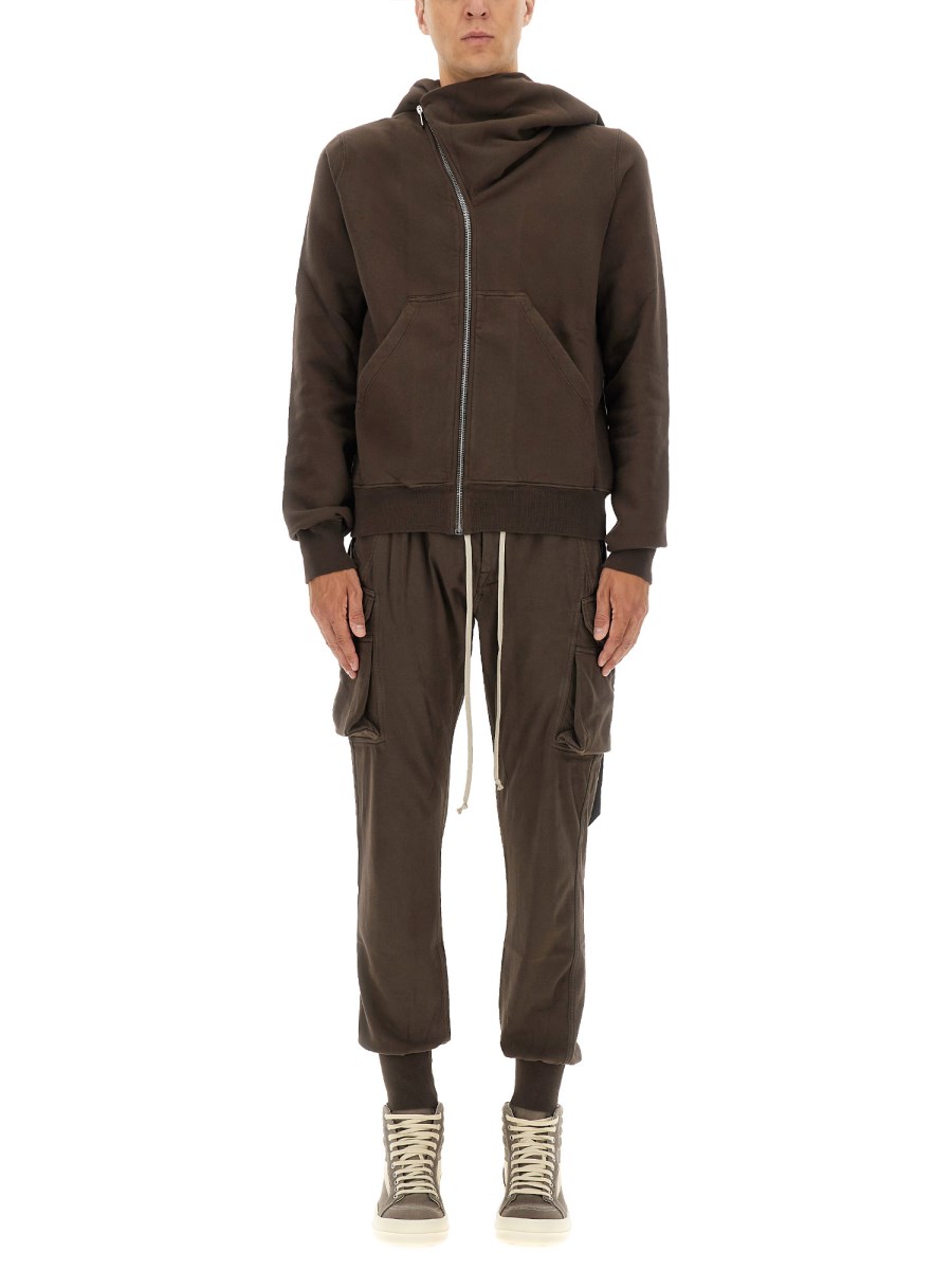 FELPA CON ZIP ASIMMETRICA