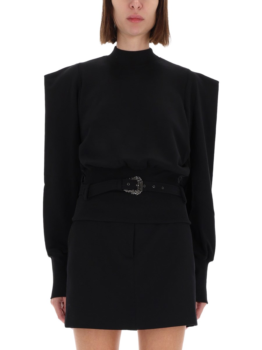 FELPA CON SPALLE DRAPPEGGIATE