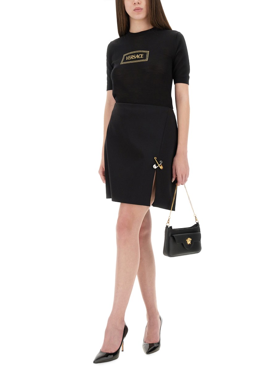 T-SHIRT IN MAGLIA CON LOGO