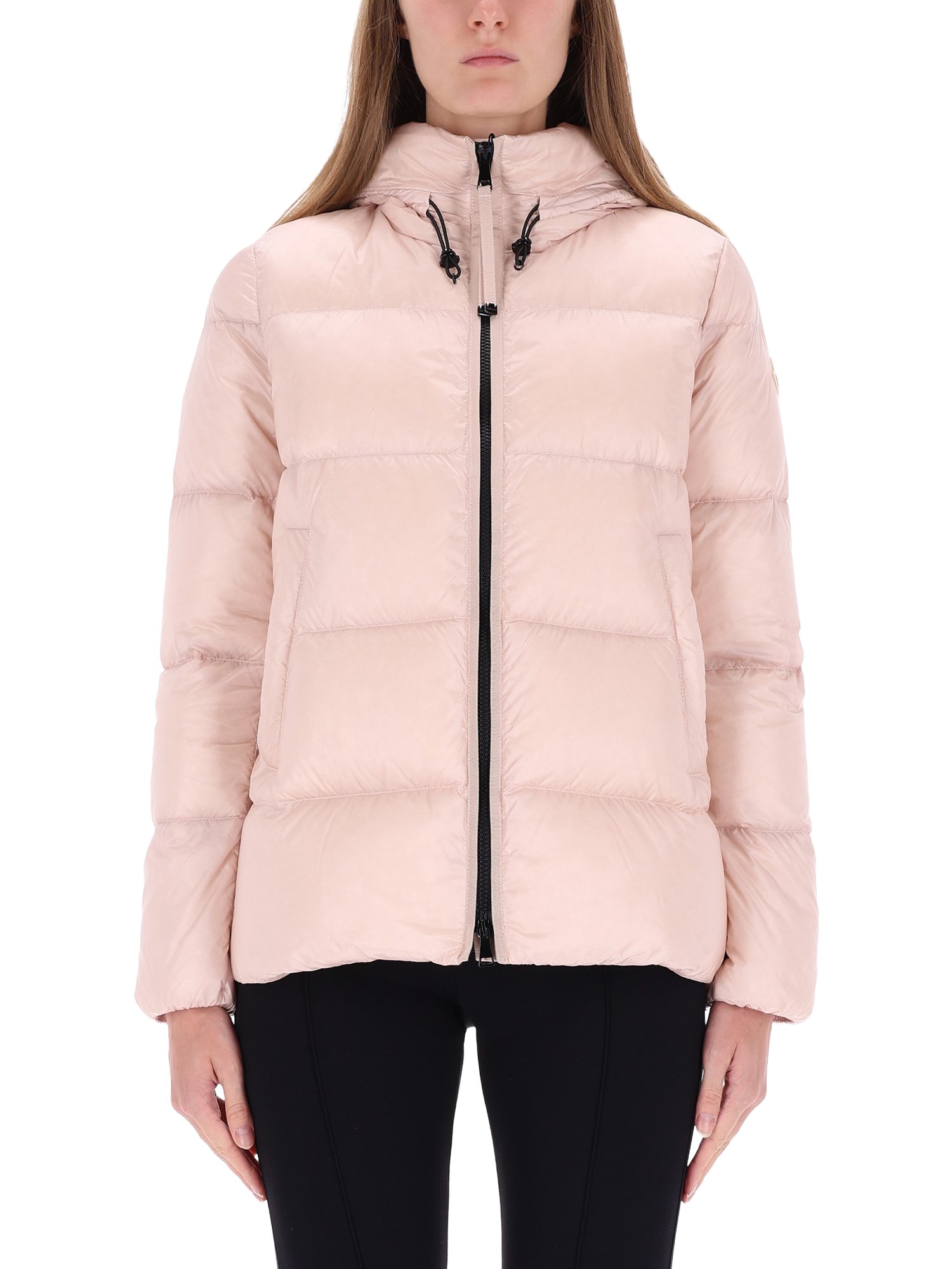 Moncler Short Down Jacket "serittes" In Pink