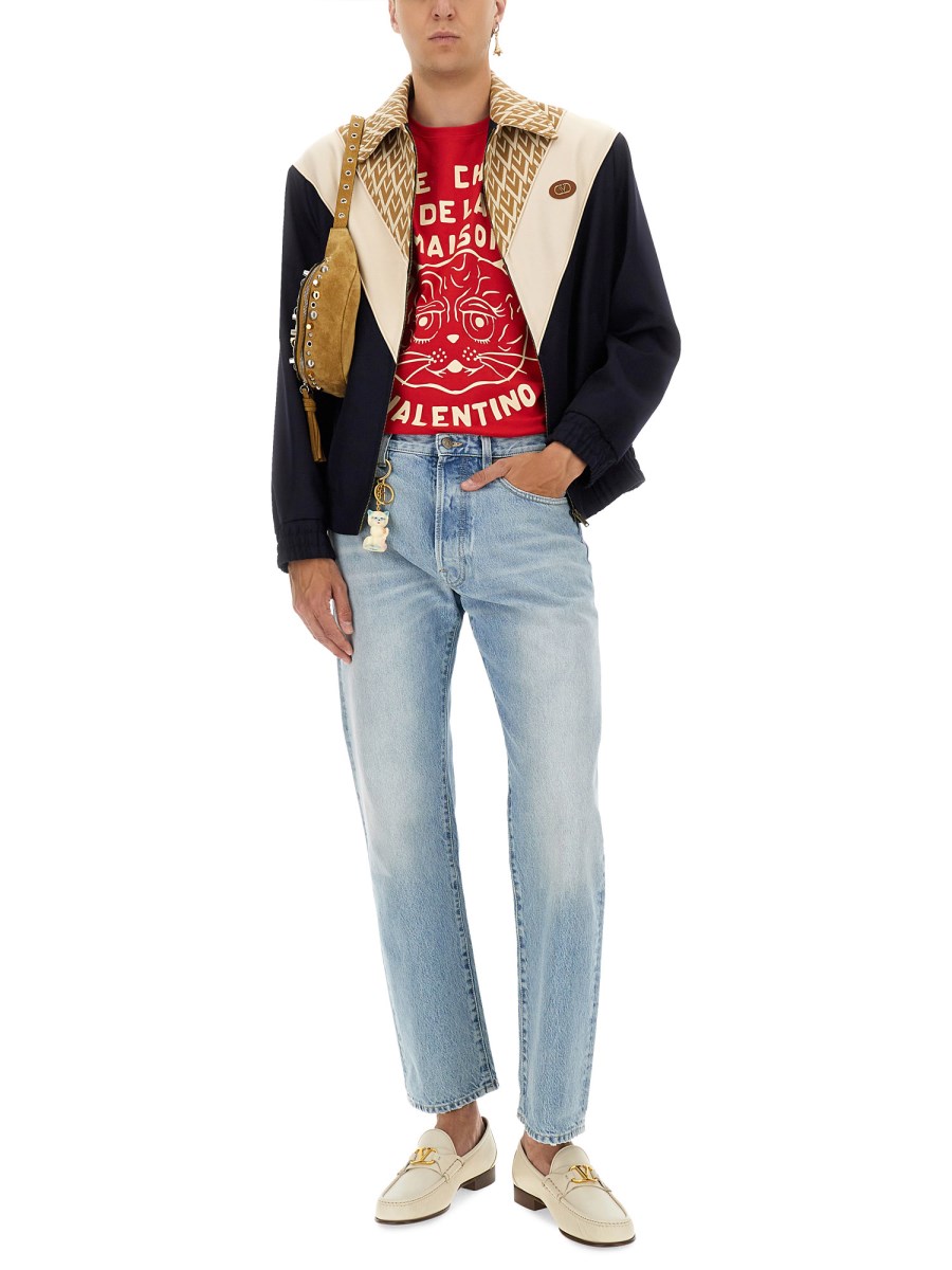 T-SHIRT CON STAMPA CHAT DE LA MAISON