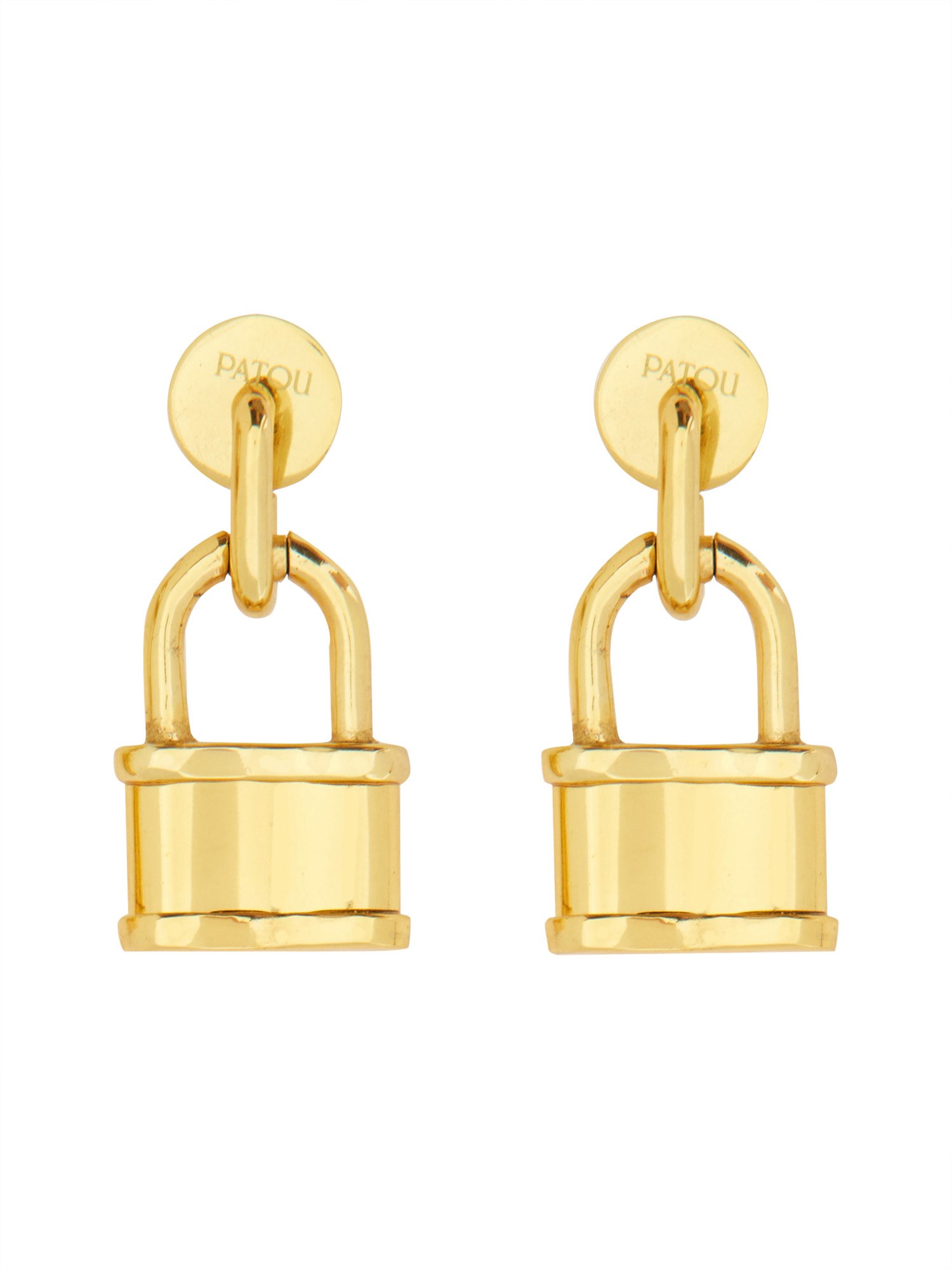 Patou Extra Small Earrings With Padlock In Gold
