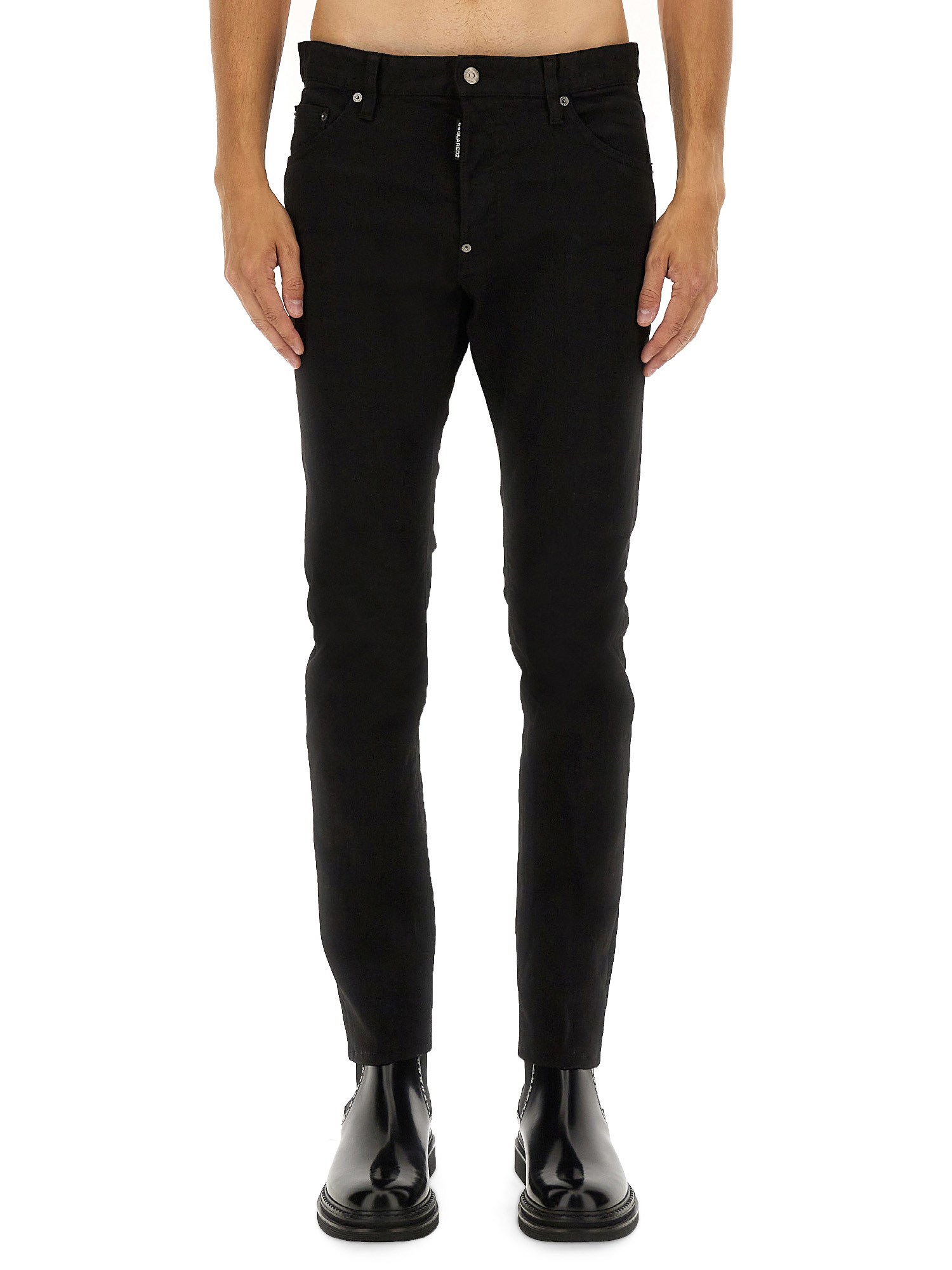 Dsquared2 Trousers Featuring Belt Loops And Five Pockets In Black