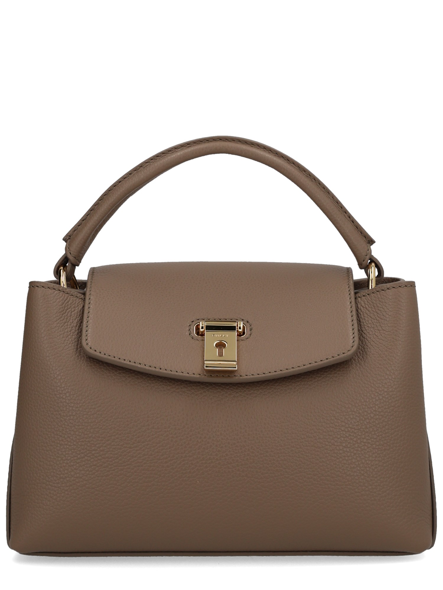 Bally Small "lock Me" Bag In Brown