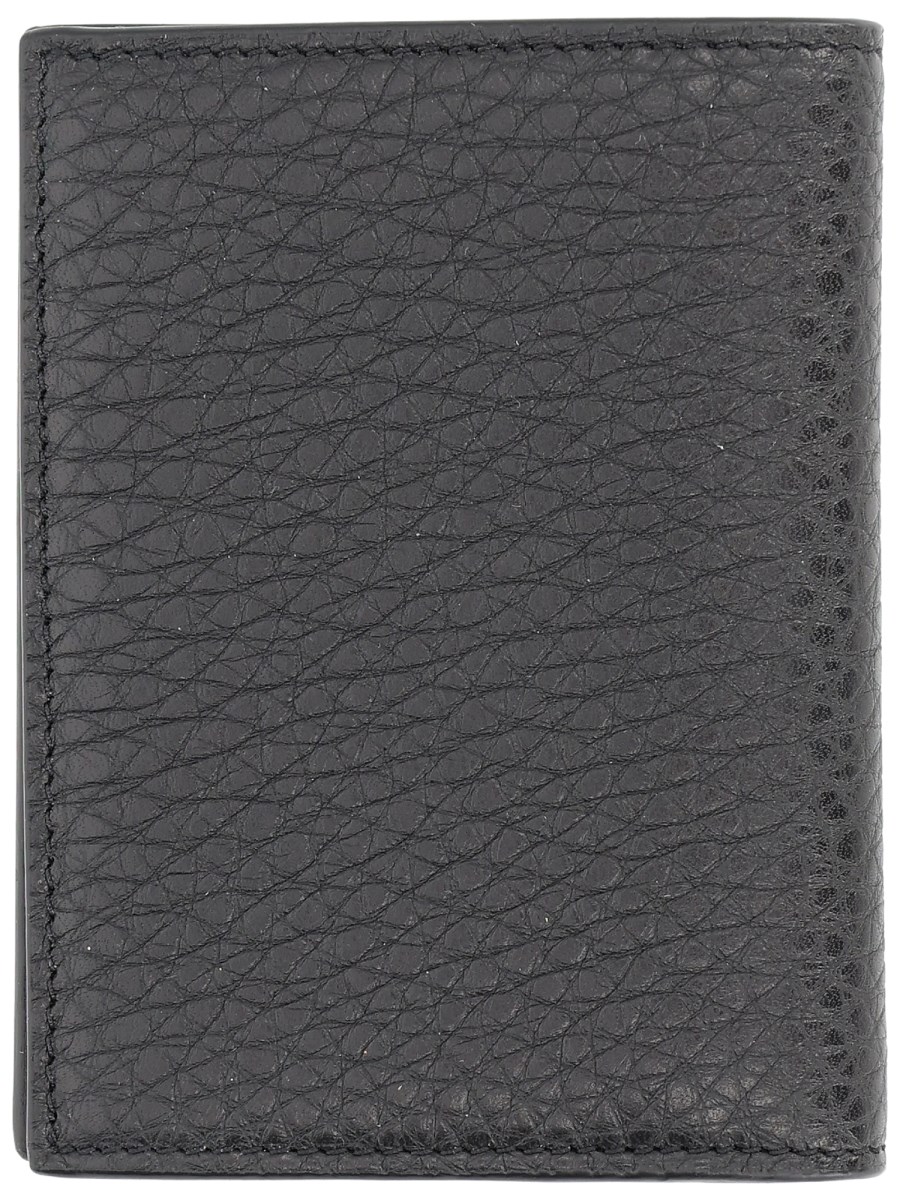 PORTACARTE IN PELLE FIORE