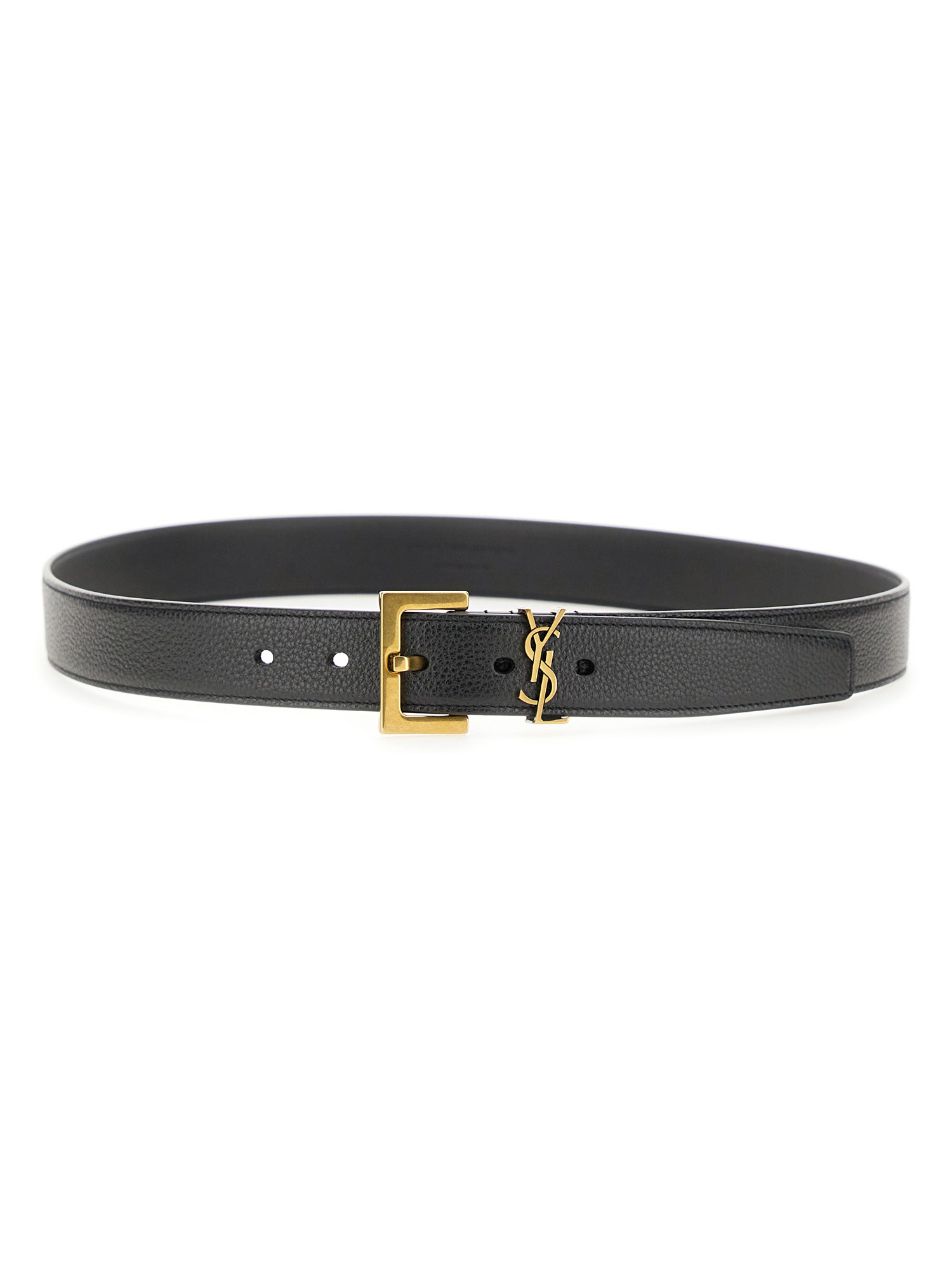 Saint Laurent Cassandras Belt In Black