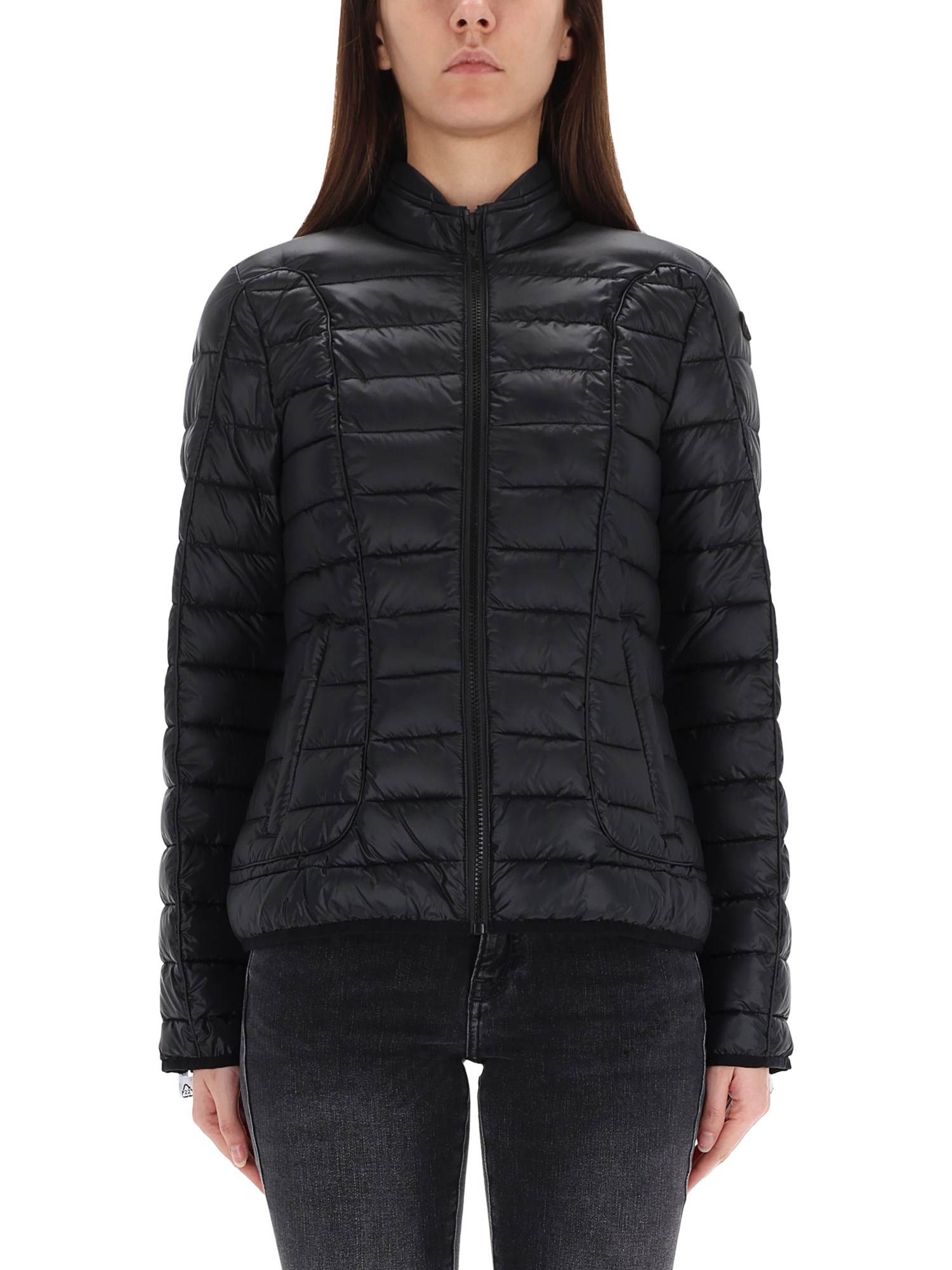 Diesel Woman Puffer Black Size 10 Polyester In Black