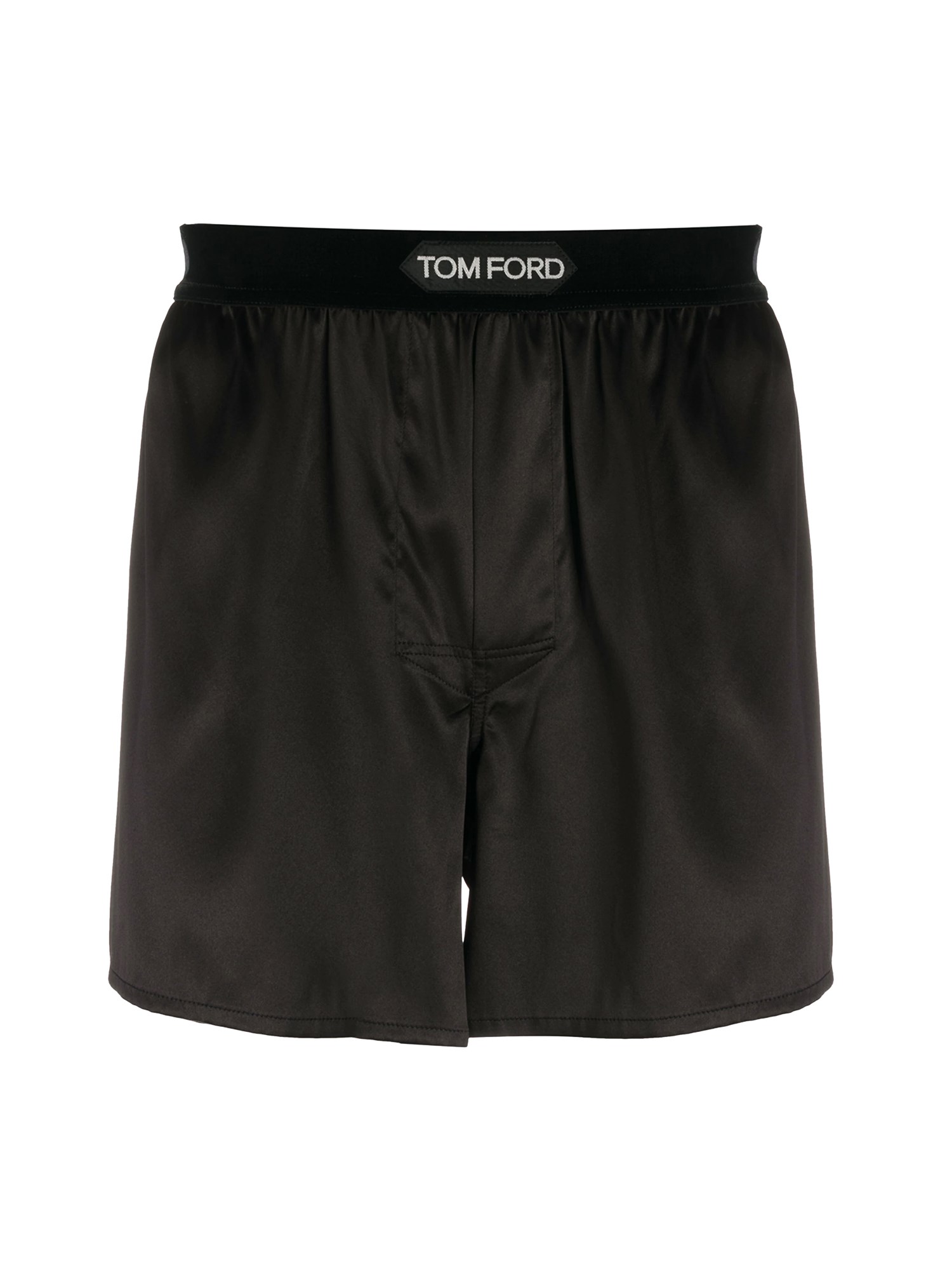 Tom Ford Silk Boxer Shorts In Black