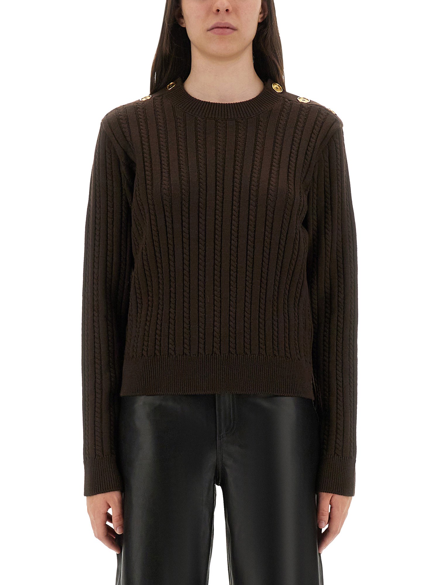 Golden Goose Brown Wool Blend Sweater In Brown