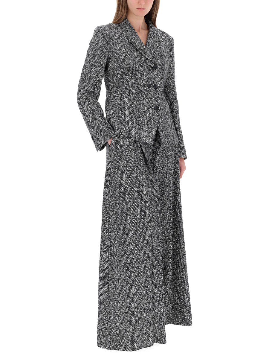 PANTALONE IN TWEED A SPINA DI PESCE