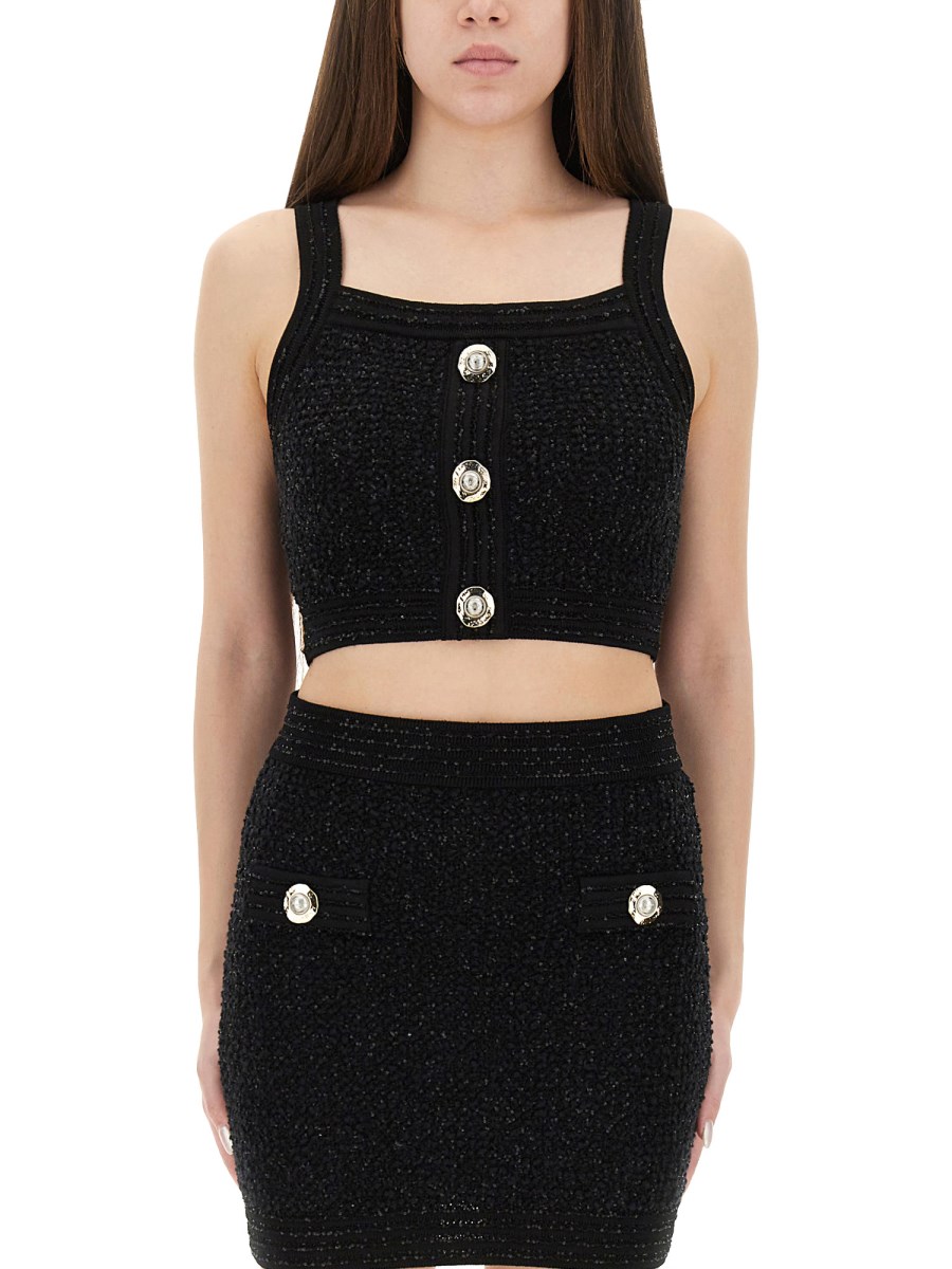 CROP TOP IN TWEED