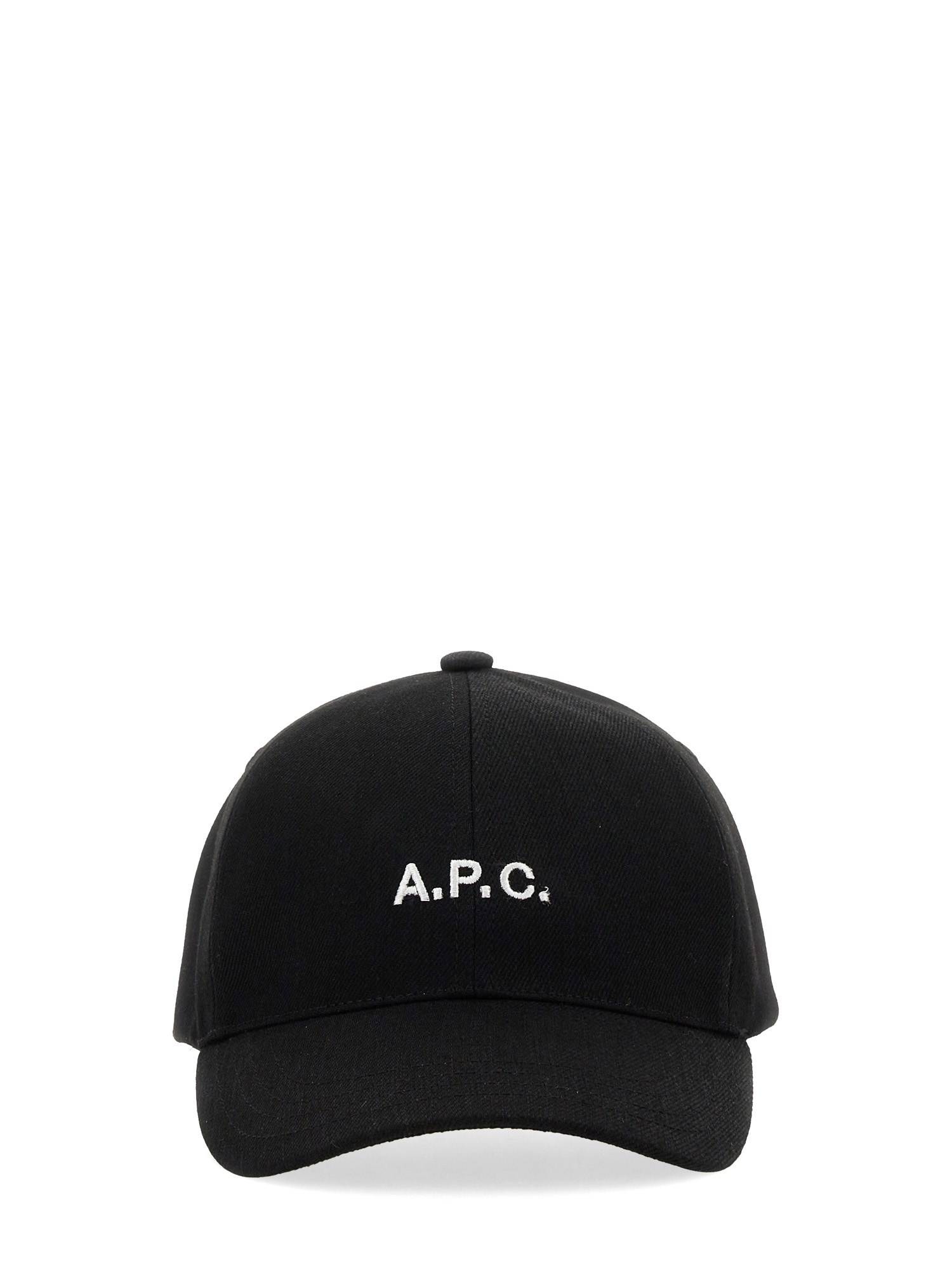Apc A.p.c. Black Stretch Cotton Charlie Baseball Cap In Black