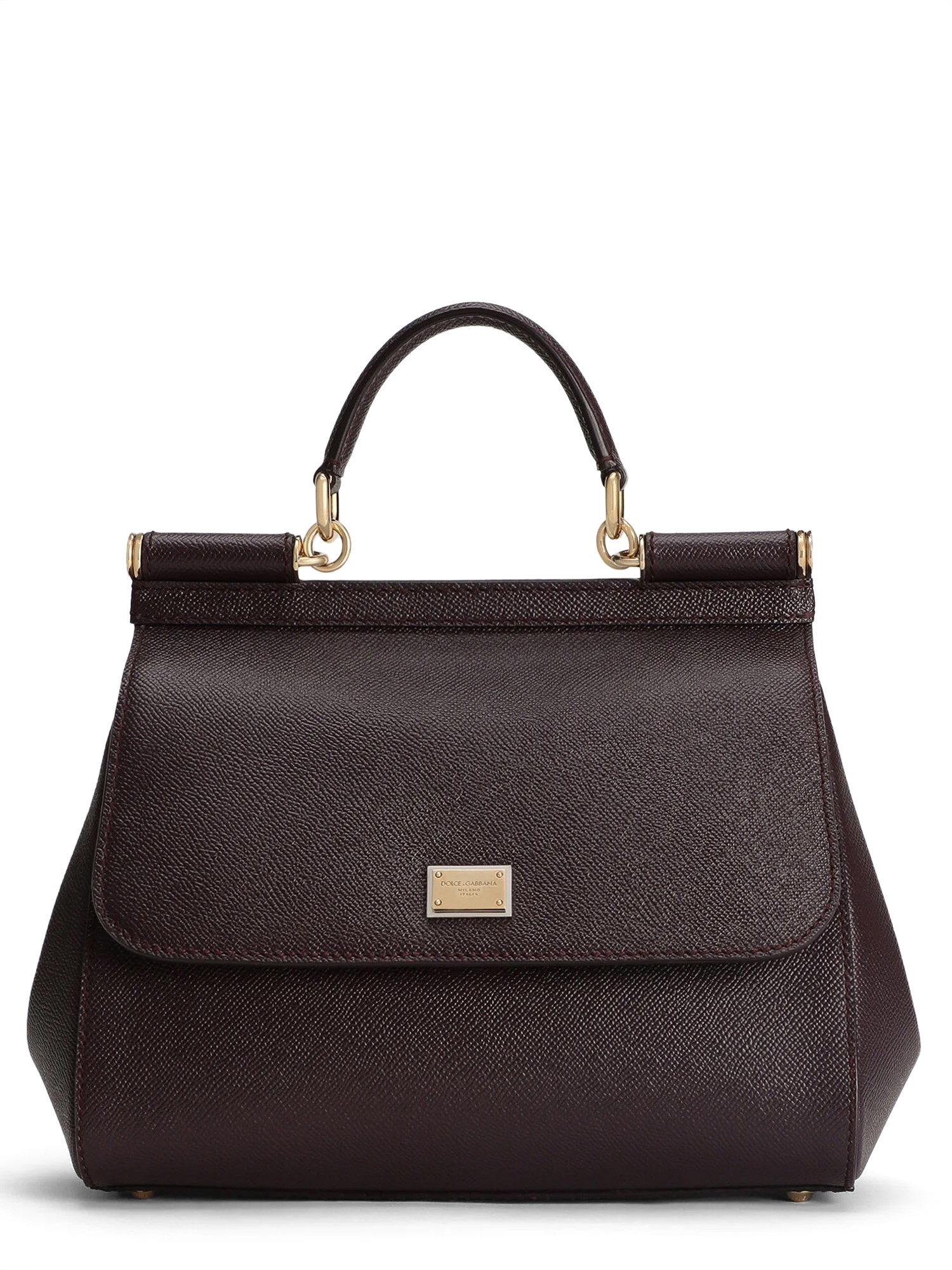 Dolce & Gabbana Women Sicily Large Leather Handbag In Brown
