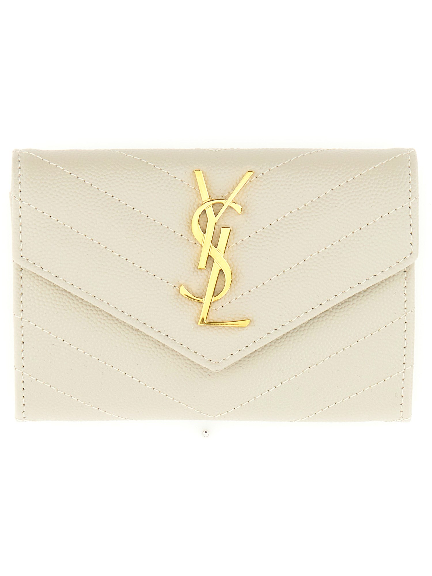 Saint Laurent Wallet "envelope Cassandre" Small In Sand