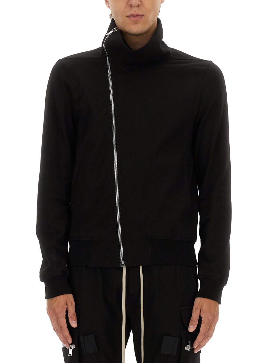 FELPA CON ZIP ASIMMETRICA