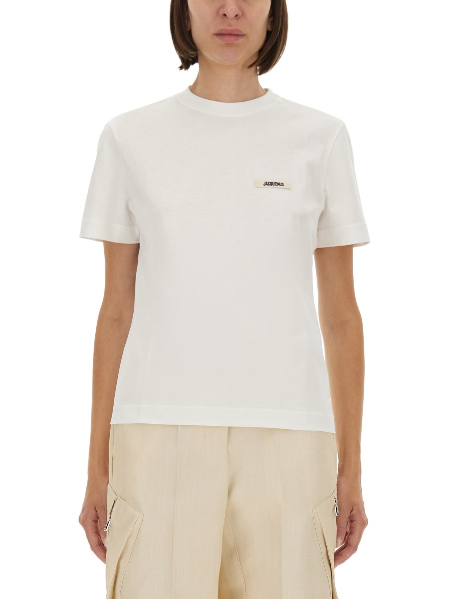 T-SHIRT A MANICHE CORTE GROS GRAIN