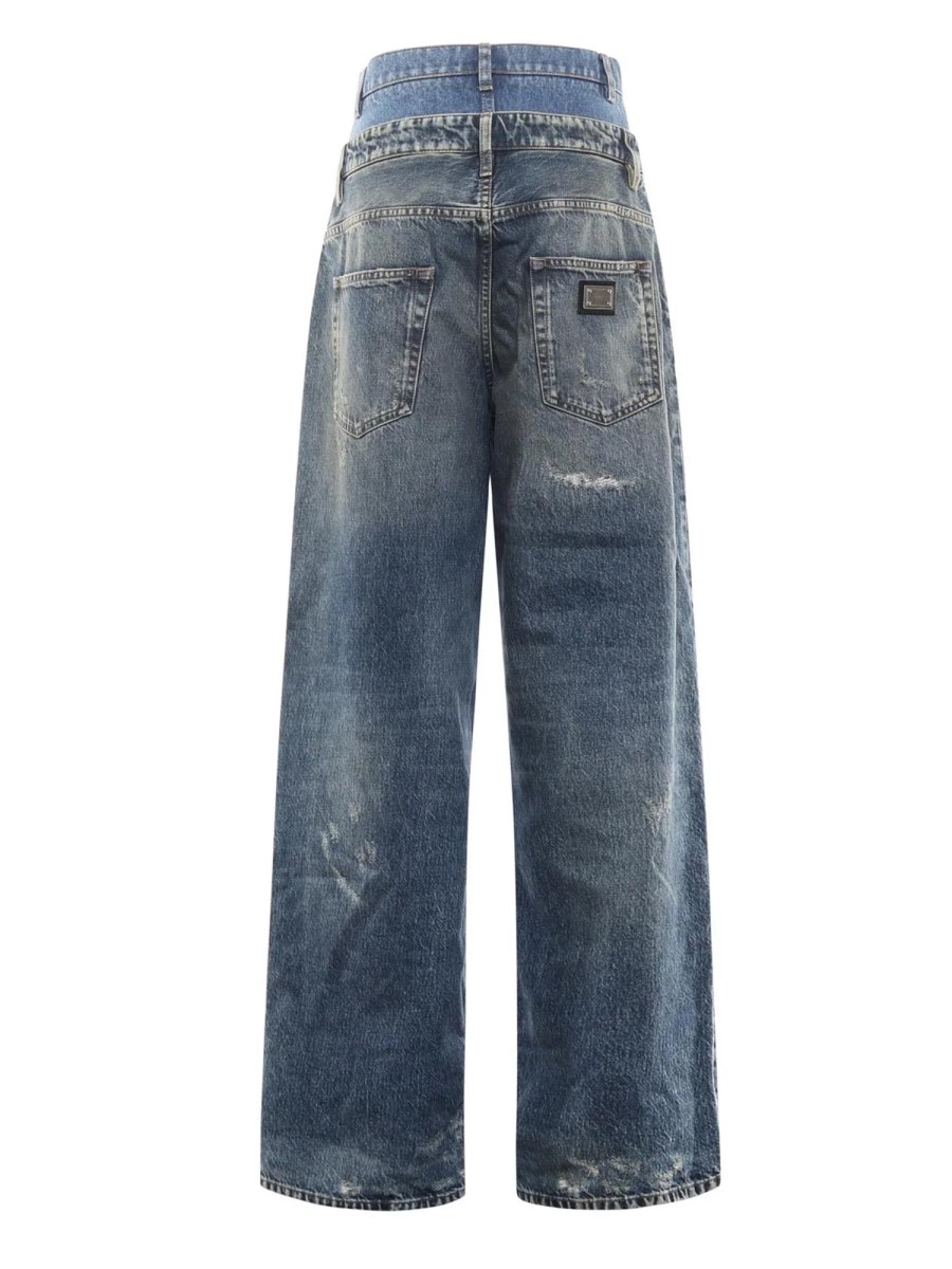 JEANS DOPPIO STRATO IN DENIM