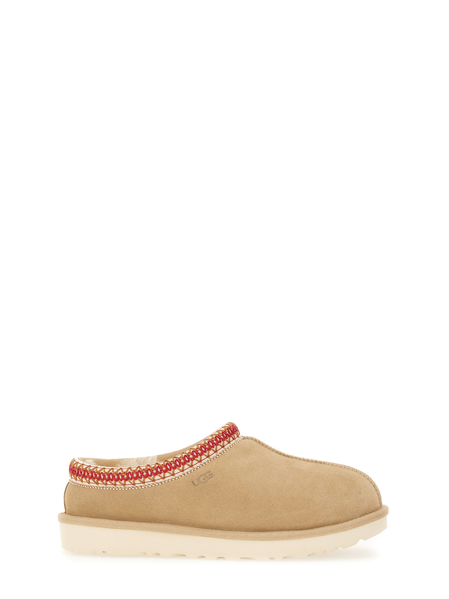 Ugg Tasman Ii Braided-trim Sheepskin Slippers In White