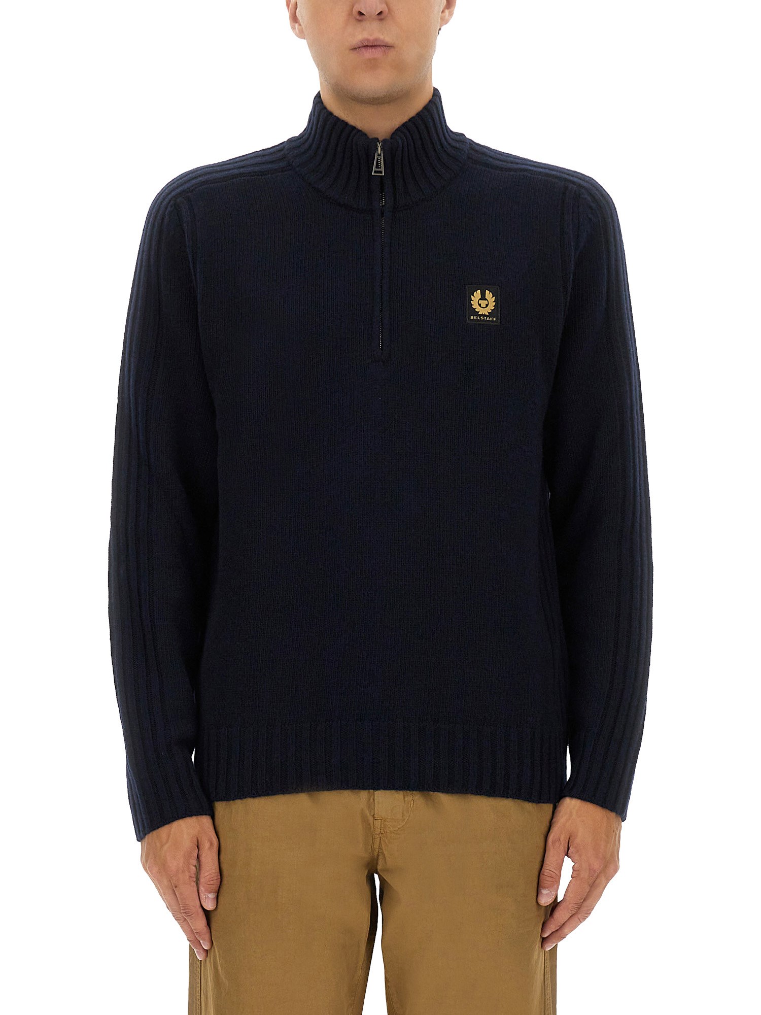 Belstaff Watch Rollneck Jumper In Blue