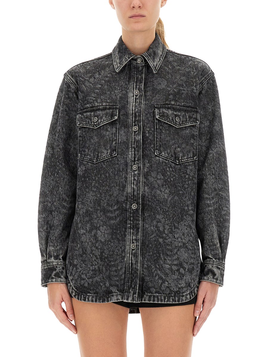 CAMICIA OLLIE BOYFRIENS CON FIORI LASER