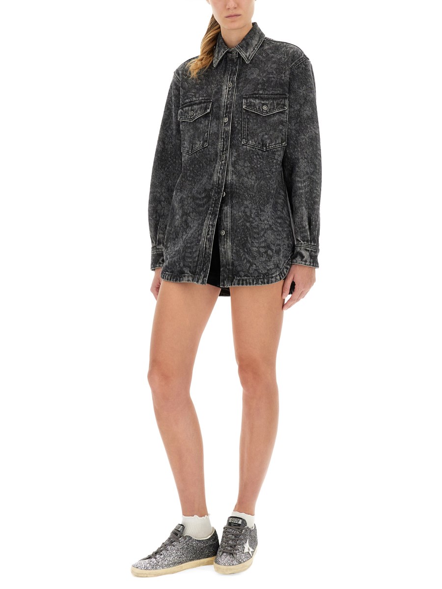 CAMICIA OLLIE BOYFRIENS CON FIORI LASER