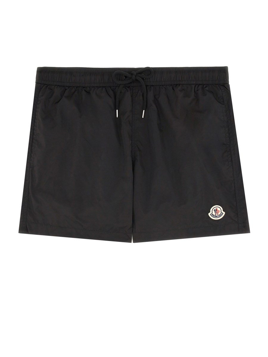SHORTS DA BAGNO CON PATCH LOGATO