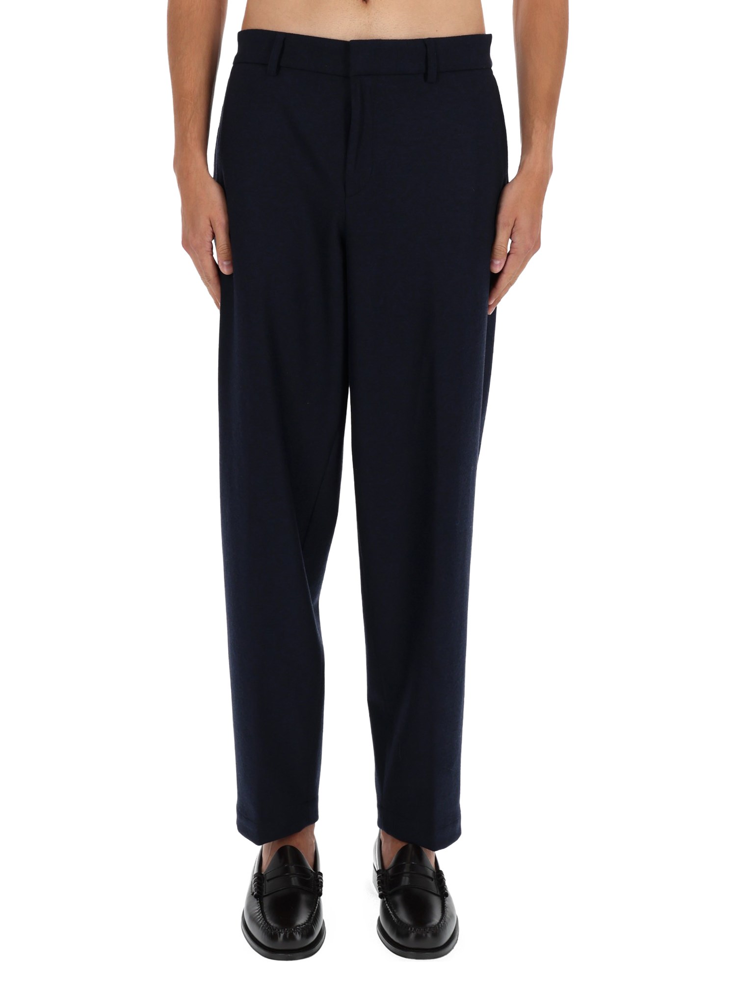 Hugo Boss Tailored Trousers With Side And Back Pockets In Blue
