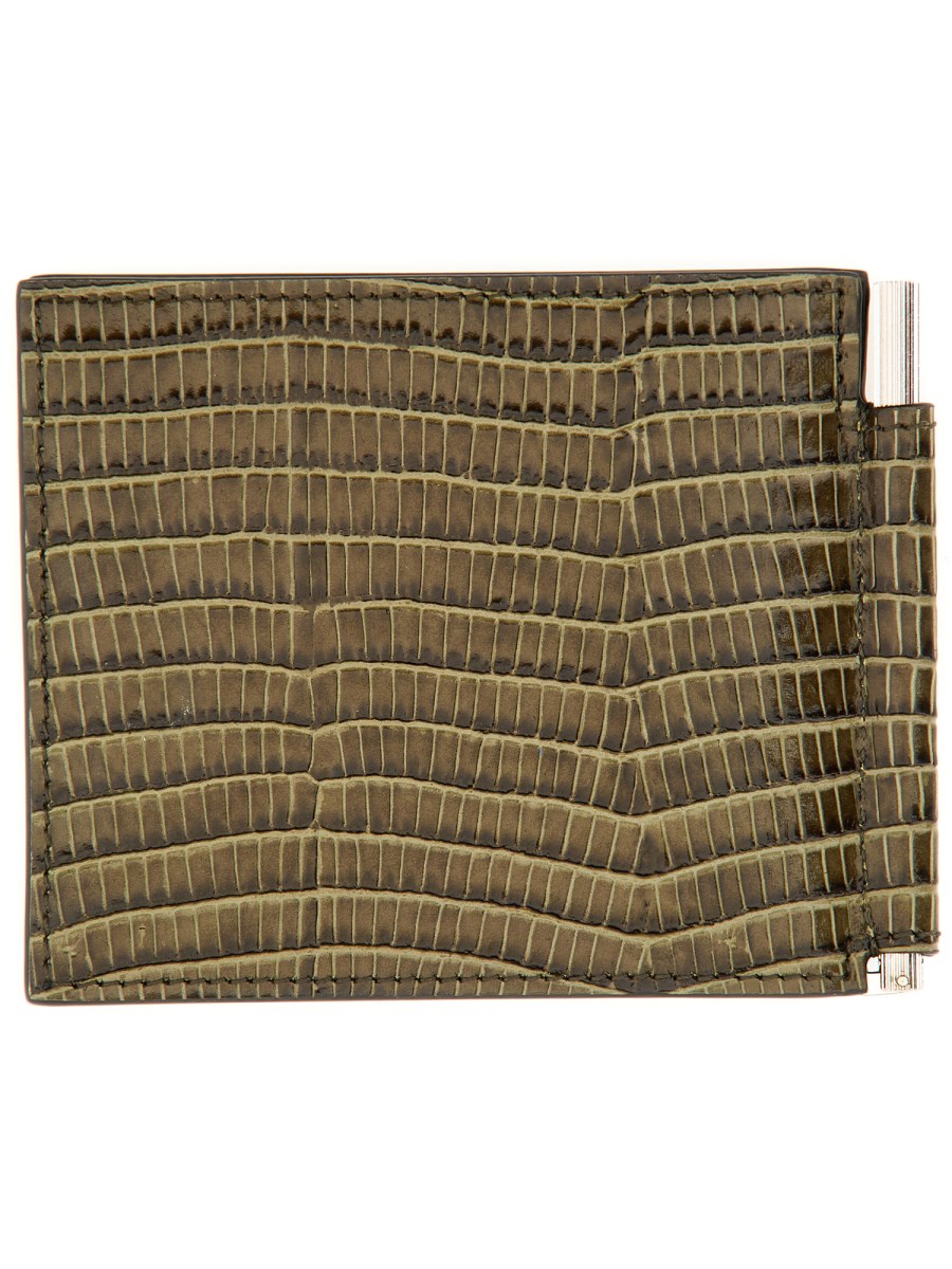 PORTAFOGLIO CON FERMA SOLDI IN PELLE SMALL