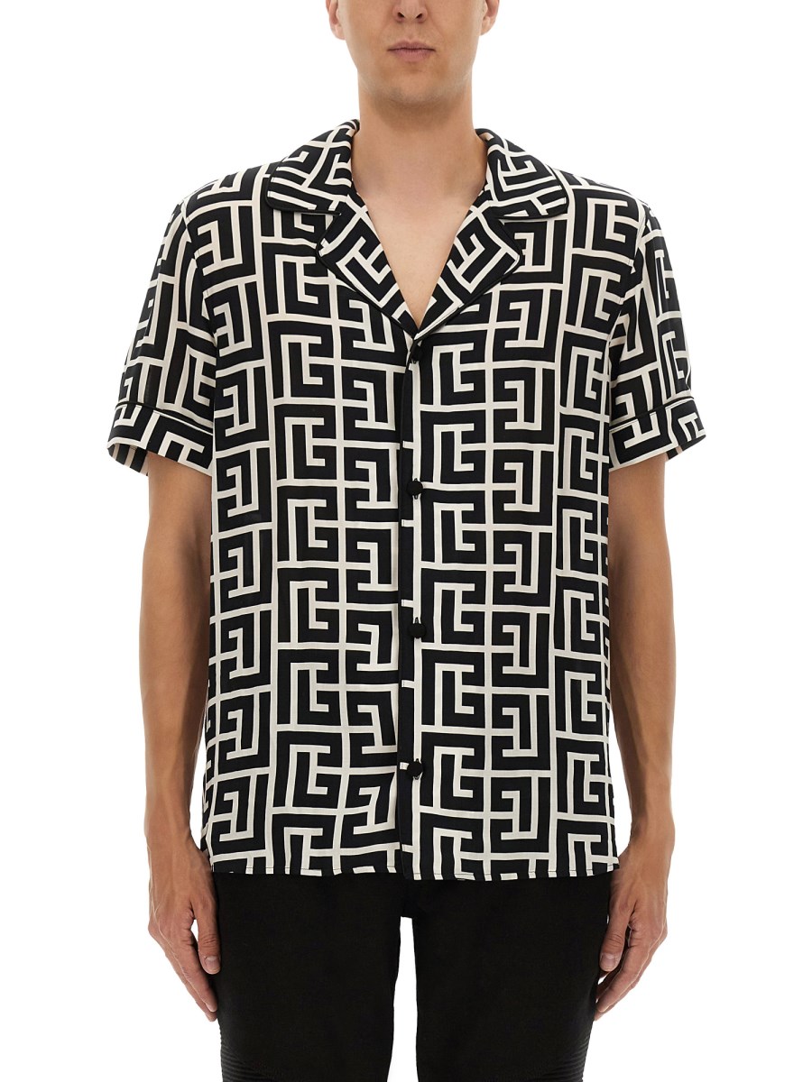 CAMICIA PIGIAMA CON STAMPA MONOGRAMMA